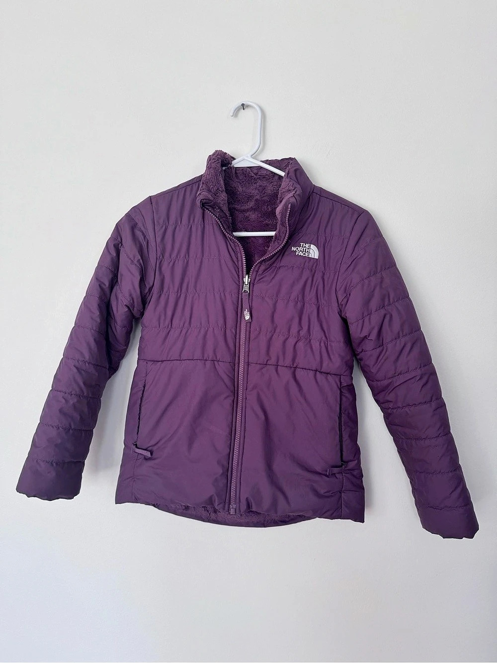 The North Face Girls Mossbud Swirl Reversible Jacket Purple Girls M